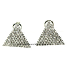 2015 New Fashion Trangle Stud Women Rhodium Gold Plate Earring (E6372)